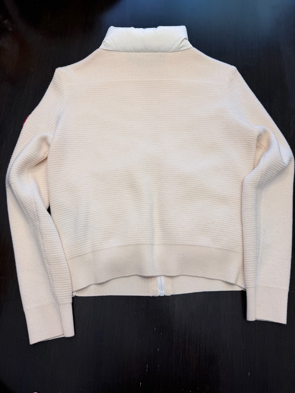Canada Goose Cream Quilted Front Knit-Sleeve Jacket - Women - Picture 3 of 5